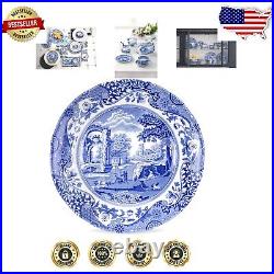 Timeless 6.5-Inch Round Blue and White Butter Plates Dishwasher Safe Set of 4