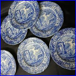 Unused and stored Spode Blue Italian Plates, 6 pieces, 15.7cm, Made in England