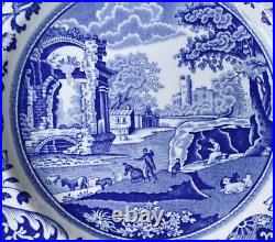 VERY NICE lot of 8 Spode Blue Italian Porcelain Plates 4 Salad 4 Bread