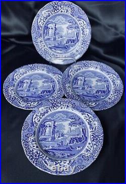 VERY NICE lot of 8 Spode Blue Italian Porcelain Plates 4 Salad 4 Bread