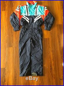 VTG 80s 90s FILA Spell Out Italian Ski Team One piece Suit Snow Snowsuit 38