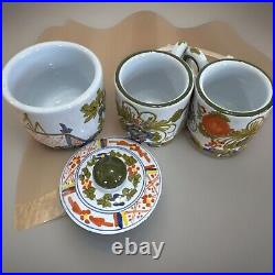 VTG Italian Blue Carnation Coffee ESPRESSO Mug Tea Set Three B BZOLLI BEAUTIFUL