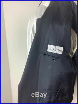 Valentino Italian Navy wool (2Piece) Blazer and Pants Suit size 52R