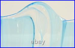 Vase Glass Murano Authentic Reticello Bowl With Edge Collar Piece Single