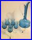 Vintage-Blown-Glass-Wine-Pitcher-6-Goblet-Set-Made-in-Italy-Blue-Clear-7-piece-01-txz