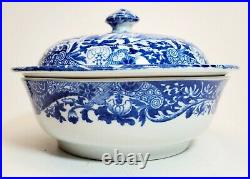 Vintage Copeland Spode Blue Italian 3 Piece Soap Dish -EUC -Circa 1910's