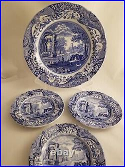 Vintage Copeland Spode Italian (3) Bread Butter Plates & (1) Dinner Plates