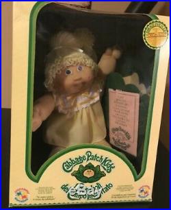 Vintage ITALIAN Cabbage Patch Doll NEW In Box BLOND HAIR BLUE EYES 1980s NRFB