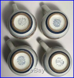Vintage Italian Pottery Ceramic Dinnerware 15 Pieces Majolica Yellow Blue