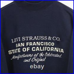 Vintage LEVIS 90s Sweatshirt Spell Out Jumper Navy Blue XL