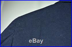 Vintage Navy FLANNEL Wool Patch Pocket Sack Blazer 38 S 3/2 Roll Ivy Trad JAPAN
