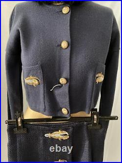 Vintage POST SCRIPTUM Women's 2 Piece Sweater/Skirt set-Italian-Size 42-US small