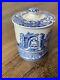 Vintage-Spode-BLUE-ITALIAN-Porcelain-Preserve-Jam-Jelly-Jar-Lid-Rare-Piece-01-umgo