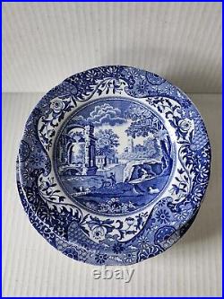 Vintage Spode Blue Italian Countryside 12 Piece Plate Set Made In England