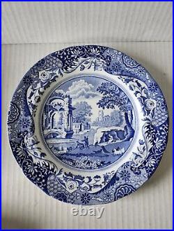 Vintage Spode Blue Italian Countryside 12 Piece Plate Set Made In England