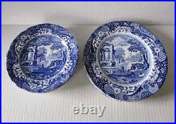 Vintage Spode Blue Italian Countryside 12 Piece Plate Set Made In England