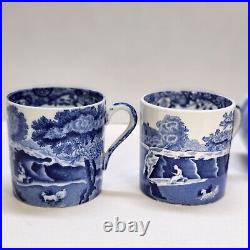 Vtg 4 Spode Blue Italian 3 oz Espresso Coffee Demitasse Cup And Saucer Sets