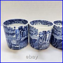 Vtg 4 Spode Blue Italian 3 oz Espresso Coffee Demitasse Cup And Saucer Sets