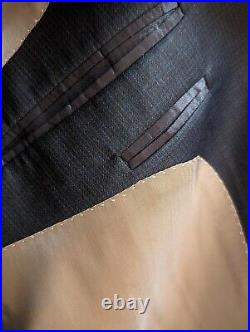 Wow $1795 Jack Victor Executive Canada Navy Blue Italian Wool Suit Jacket 44R 38